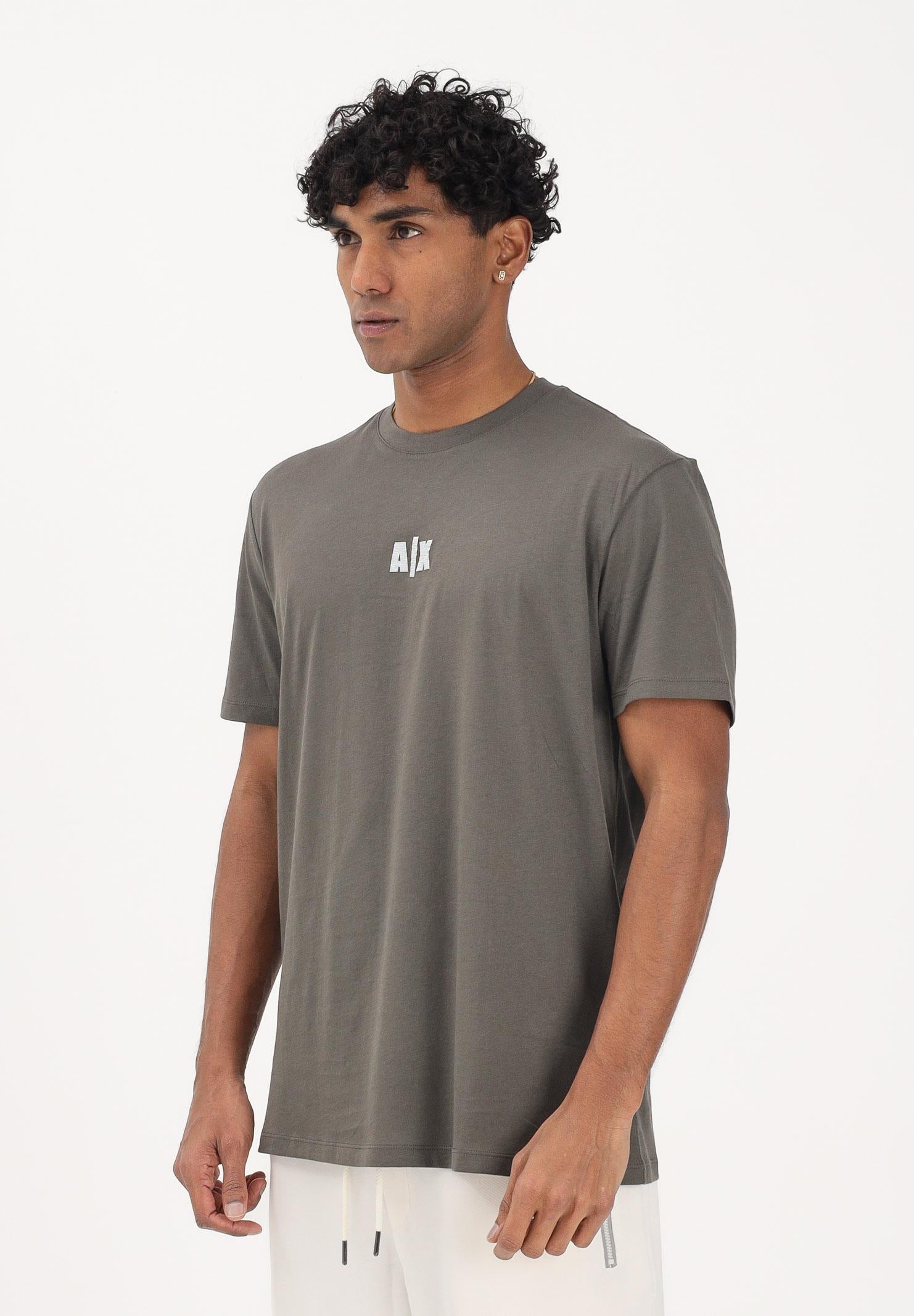 ARMANI EXCHANGE T-shirt a manica corta verde fango da uomo con logo XM002509AF10358 U8144 ARMANI EXCHANGE 