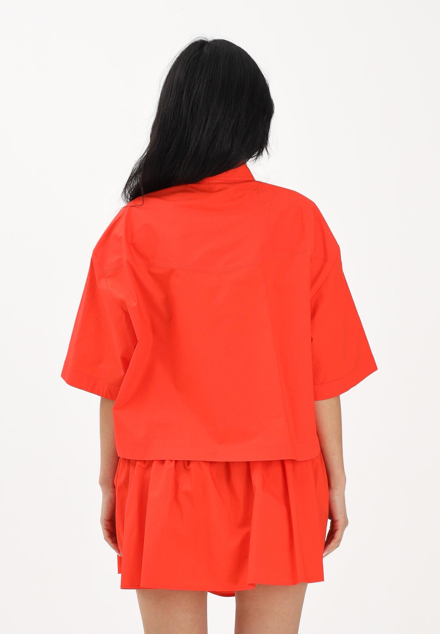PINKO Camicia a manica corta arancione da donna con dettaglio gioiello 106826A2LD A99 PINKO 