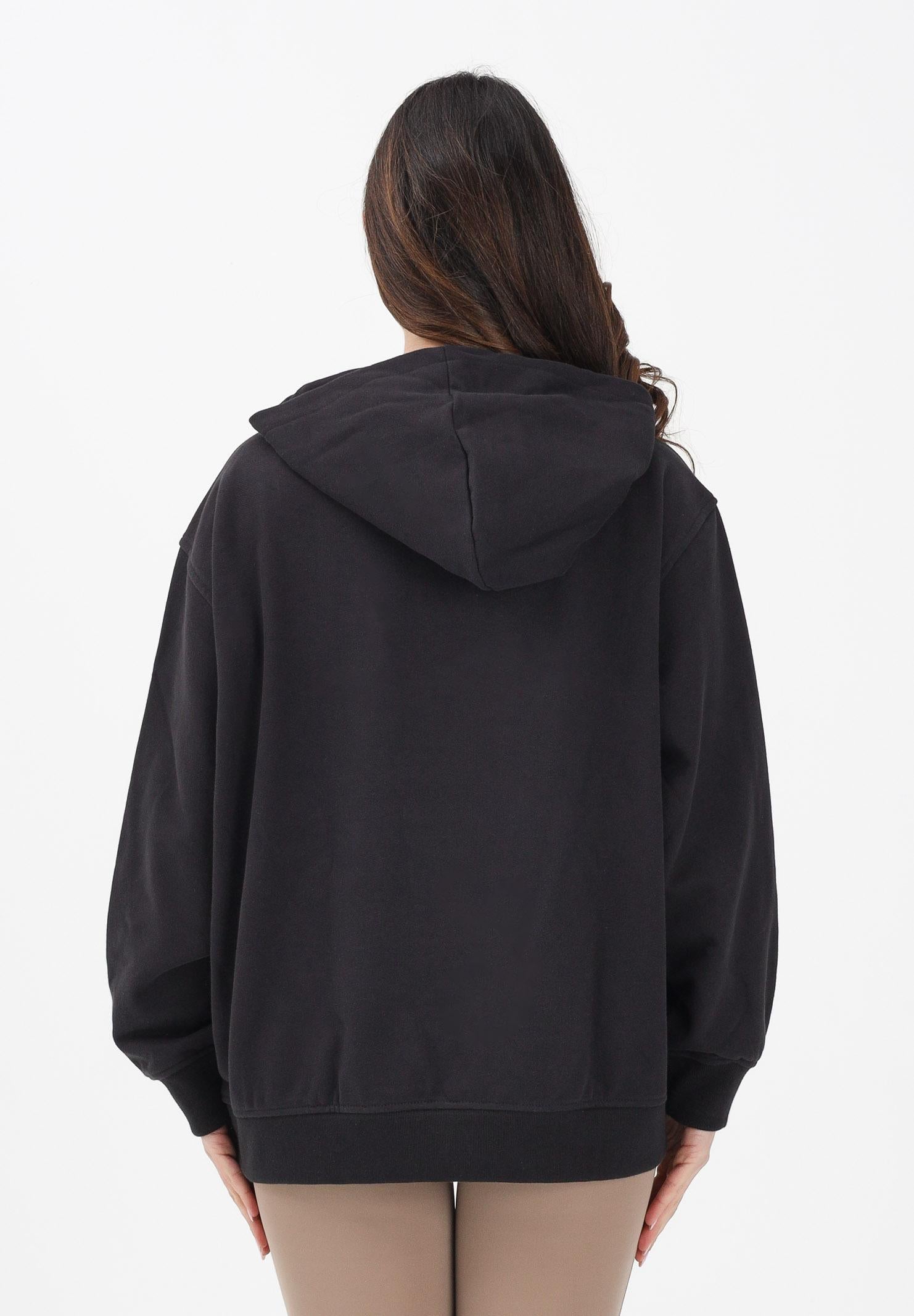 ADIDAS ORIGINALS Felpa con cappuccio Aop nera da donna KD2823 . ADIDAS ORIGINALS 