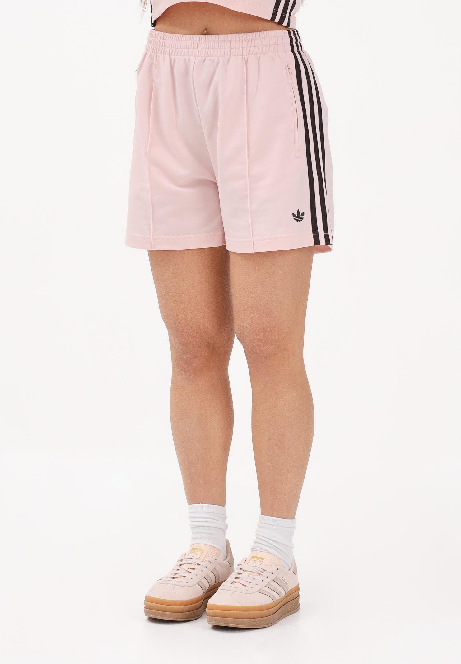 ADIDAS ORIGINALS Shorts sportivo CLASSIC FIREBIRD rosa e marrone da donna KD3671 . ADIDAS ORIGINALS 