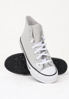 CONVERSE Sneakers Chuck Taylor All Star Lift Platform Disco Glitter argento da donna A17656C  CONVERSE 