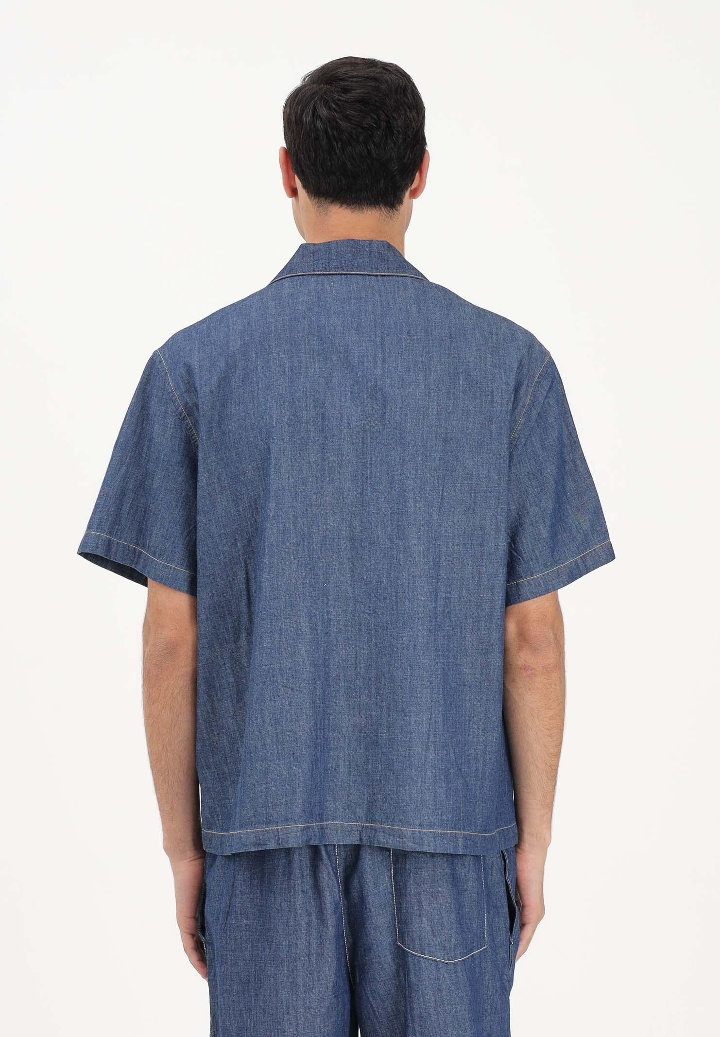 LACOSTE Camicia a manica corta in denim medio da uomo CH1869 MK9 LACOSTE 