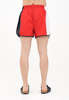 DSQUARED2 Shorts mare rosso da uomo con logo e inserti blu e bianchi D7B636220 618 DSQUARED2 