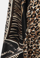 JUST CAVALLI Foulard beige e nero da donna realizzato con stampa animalier 80RA2H01ZG321 R83 JUST CAVALLI 
