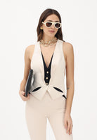 ELISABETTA FRANCHI Gilet burro da donna con cut-out bicolore GL00461E2 E84 ELISABETTA FRANCHI 