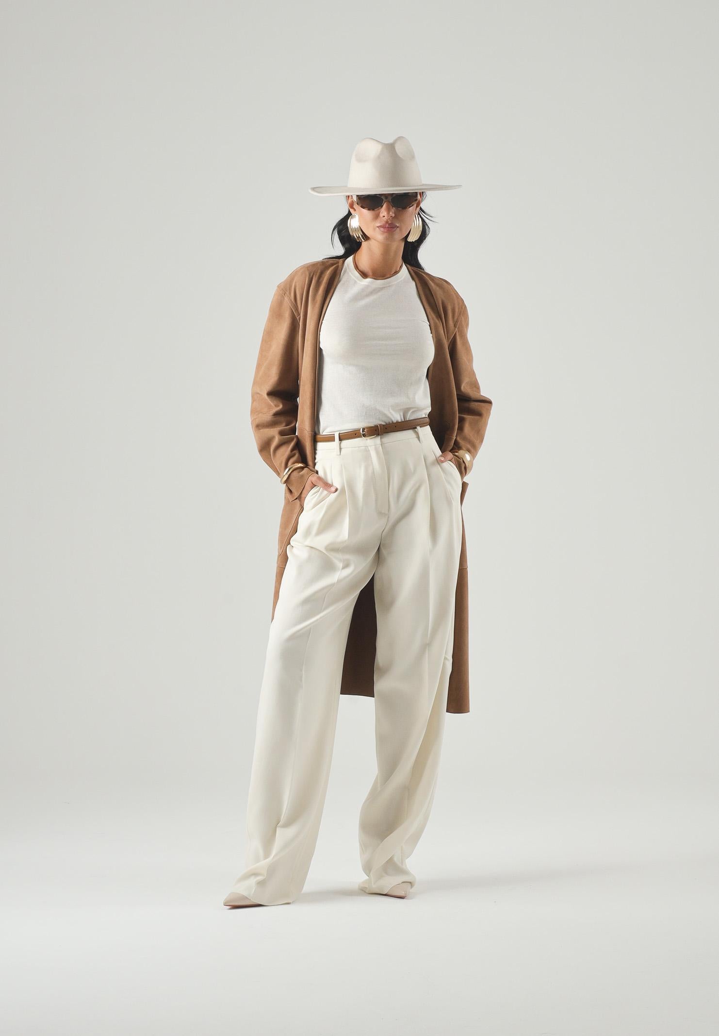 MAX MARA Pantalone fluido bianco avorio MSTADUNCO da donna. 2626136081600 011 MAX MARA 