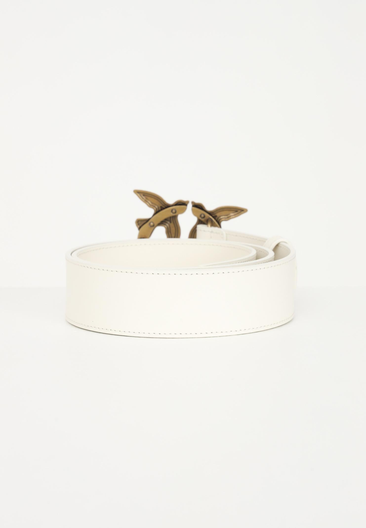 PINKO Cintura bianca da donna con fibbia Love Birds Diamond Cut 100120-A0F1 Z14Q PINKO 