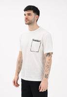 BLAUER T-shirt a manica corta panna da uomo con stampa grafica 26SBLUH02069-007439 102 BLAUER 