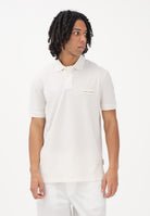 ARMANI EXCHANGE Polo a manica corta panna da uomo con patch logo XM002390AF13026 U1074 ARMANI EXCHANGE 
