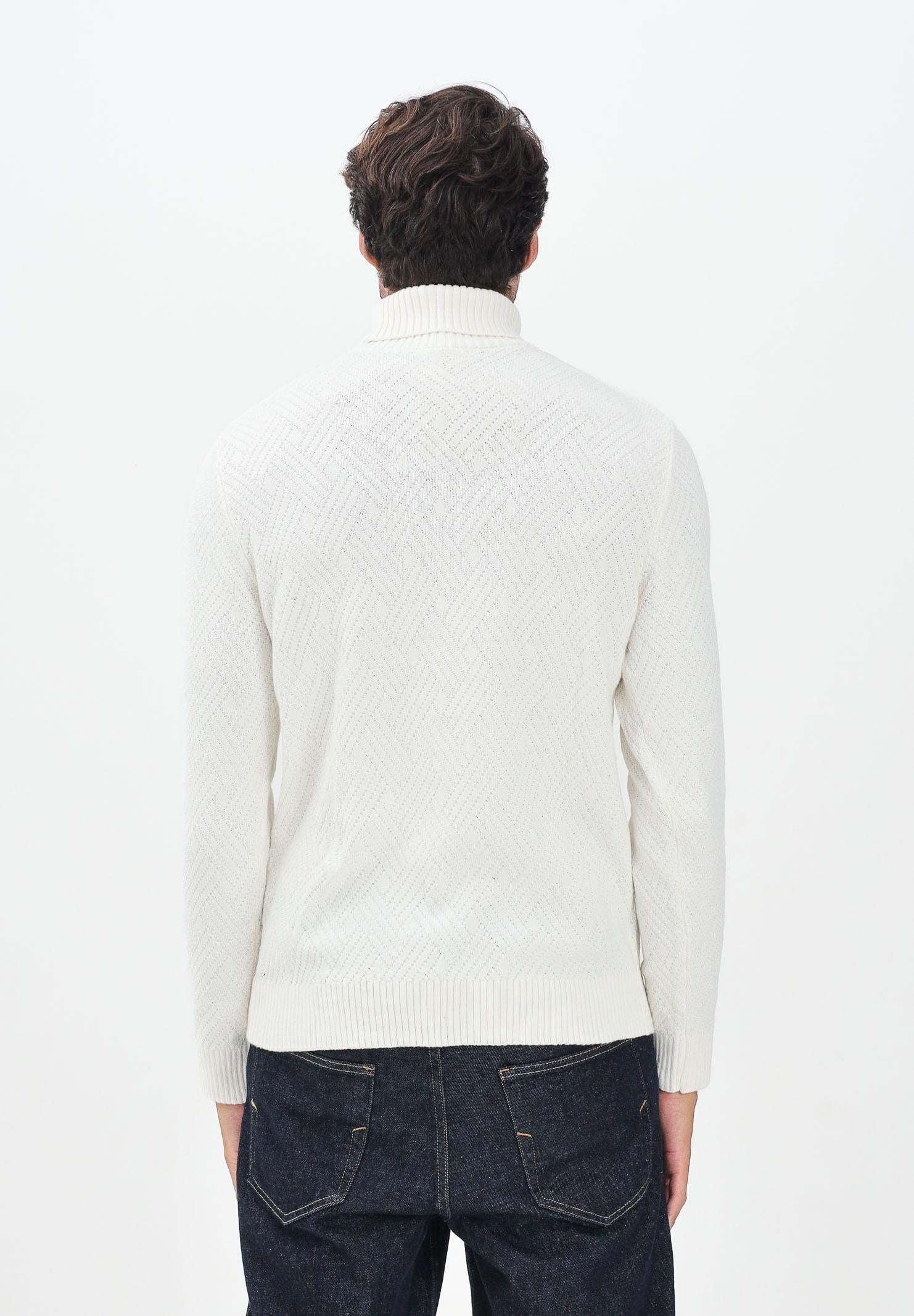 SELECTED HOMME Maglioncino a collo alto panna da uomo 16098329 Egret SELECTED HOMME 