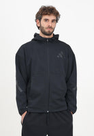 ADIDAS PERFORMANCE Felpa con zip Z.N.E. nera da uomo JE7538 . ADIDAS PERFORMANCE 