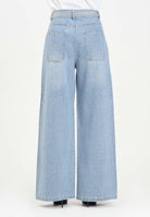ODI ODI Jeans palazzo Murano in denim chiaro da donna impreziositi da strass MURANO100W5 C9 ODI ODI 