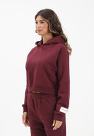 HINNOMINATE Felpa con cappuccio bordeaux da donna rifinita da patch logo HMABW01958 RS02 HINNOMINATE 