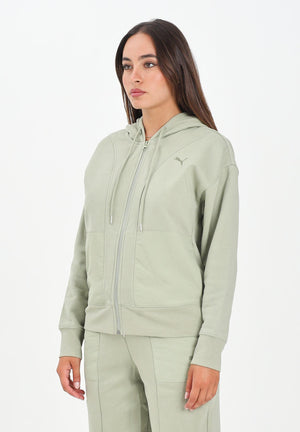 PUMA Felpa con zip PUMA Class verde da donna 688150 82 PUMA 
