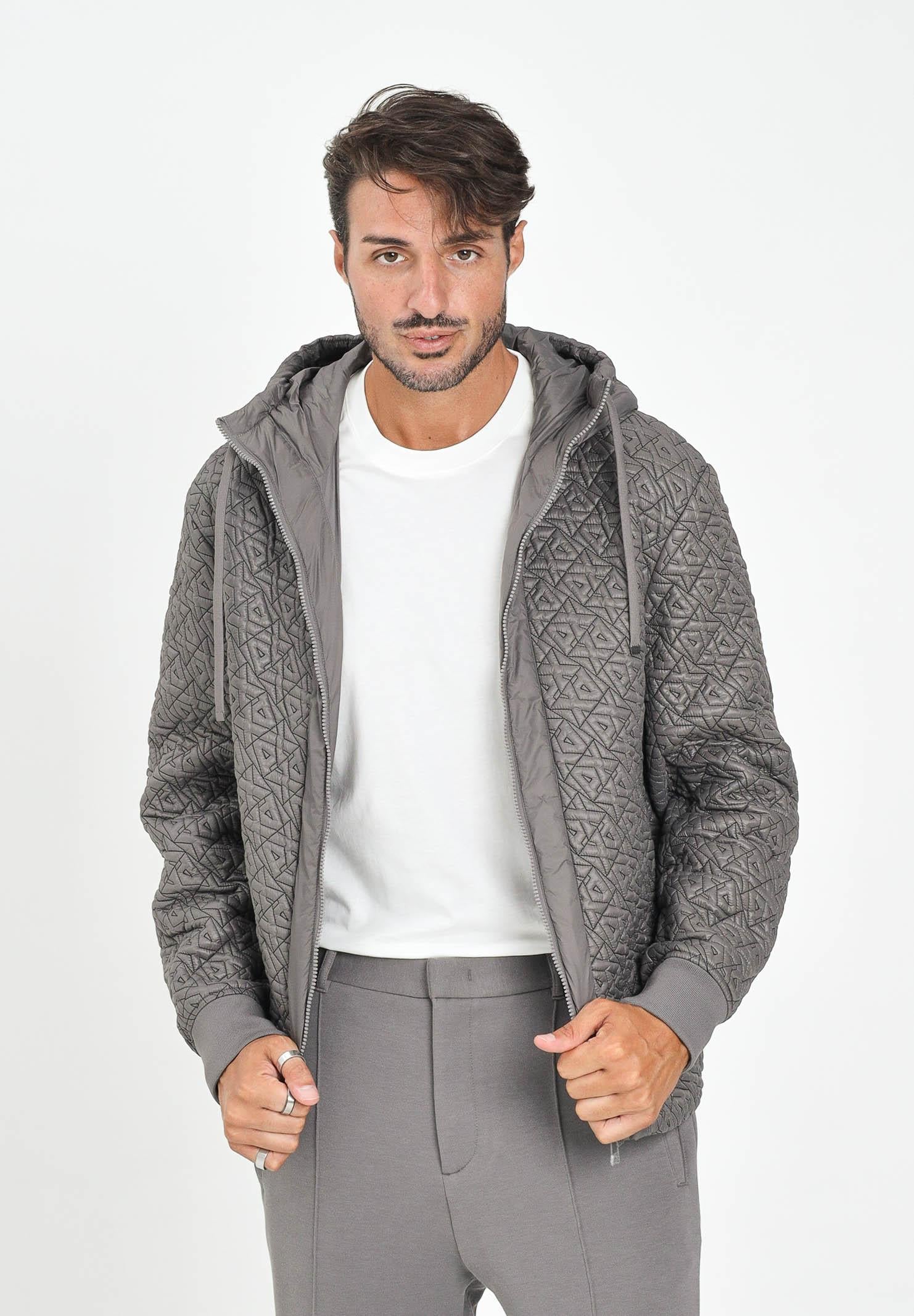 ARMANI EXCHANGE Piumino grigio da uomo con motivo logo XM001093AF16589 F8044 ARMANI EXCHANGE 