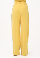 ELISABETTA FRANCHI Pantalone elegante giallo da donna con logo charm PA16761E2 EV4 ELISABETTA FRANCHI 