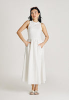 TOMMY JEANS Abito midi bianco da donna DW0DW22593 YBL TOMMY JEANS 