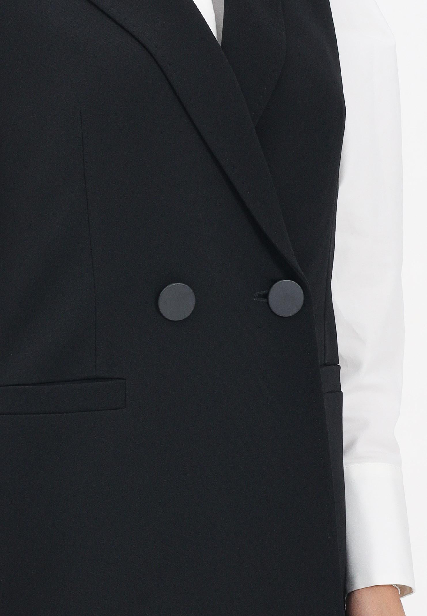 MAX MARA Gilet Lungo Zena Nero Donna