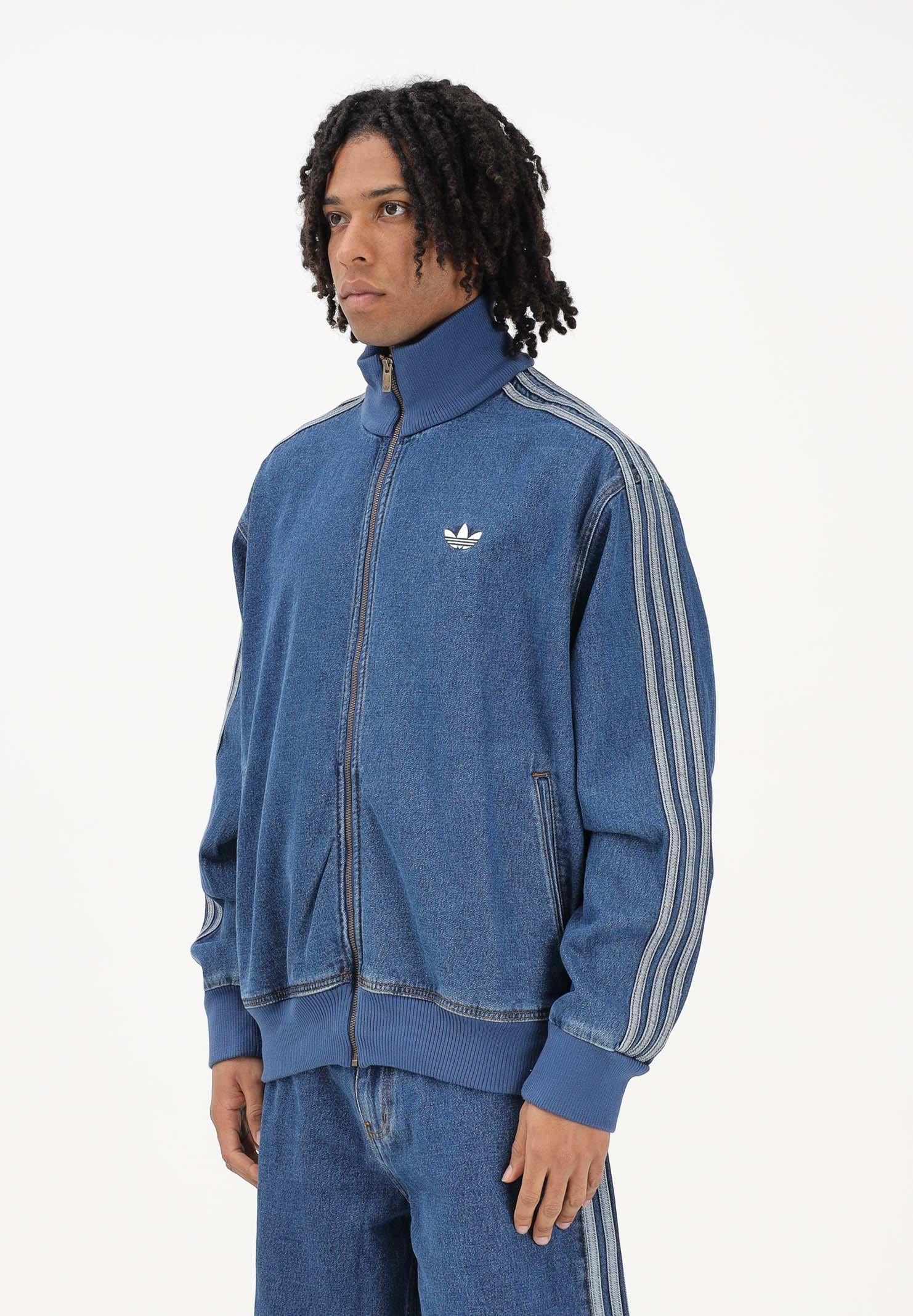 ADIDAS ORIGINALS Giubbotto Adicolor Denim Firebird in denim medio da uomo KD1517 . ADIDAS ORIGINALS 
