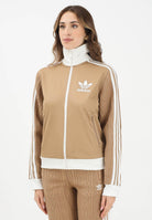 ADIDAS ORIGINALS Felpa con zip Knit Classic beige da donna KS7799  ADIDAS ORIGINALS 