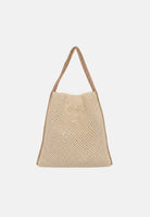 F**K Borsa mare beige da donna in tessuto lavorato effetto rete FA26-SW0004BG . F**K 