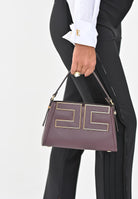 ELISABETTA FRANCHI Borsa a spalla bordeaux da donna con logo BS36A56E2 EA4 ELISABETTA FRANCHI 