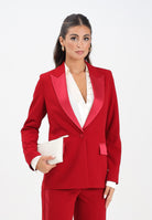 VICOLO Giacca rossa da donna con inserti in raso TF0304 FU35 VICOLO 