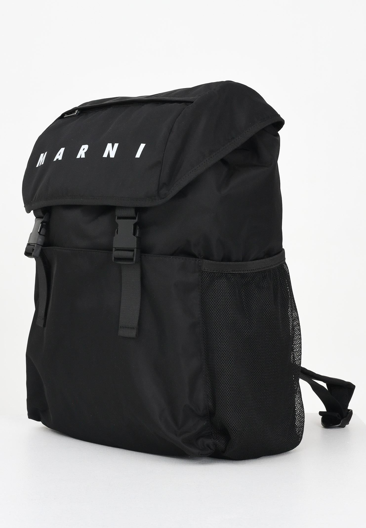 MARNI Zaino nero per uomo e donna con logo M01637M00TJ 0M900 MARNI 
