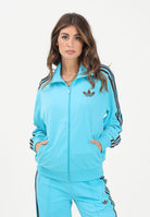ADIDAS ORIGINALS Felpa con zip Adicolor Classic Firebird Loose azzurra da donna JW1248  ADIDAS ORIGINALS 