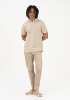 TOMMY HILFIGER Polo a manica corta beige da uomo con logo MW0MW17770 RBT TOMMY HILFIGER 