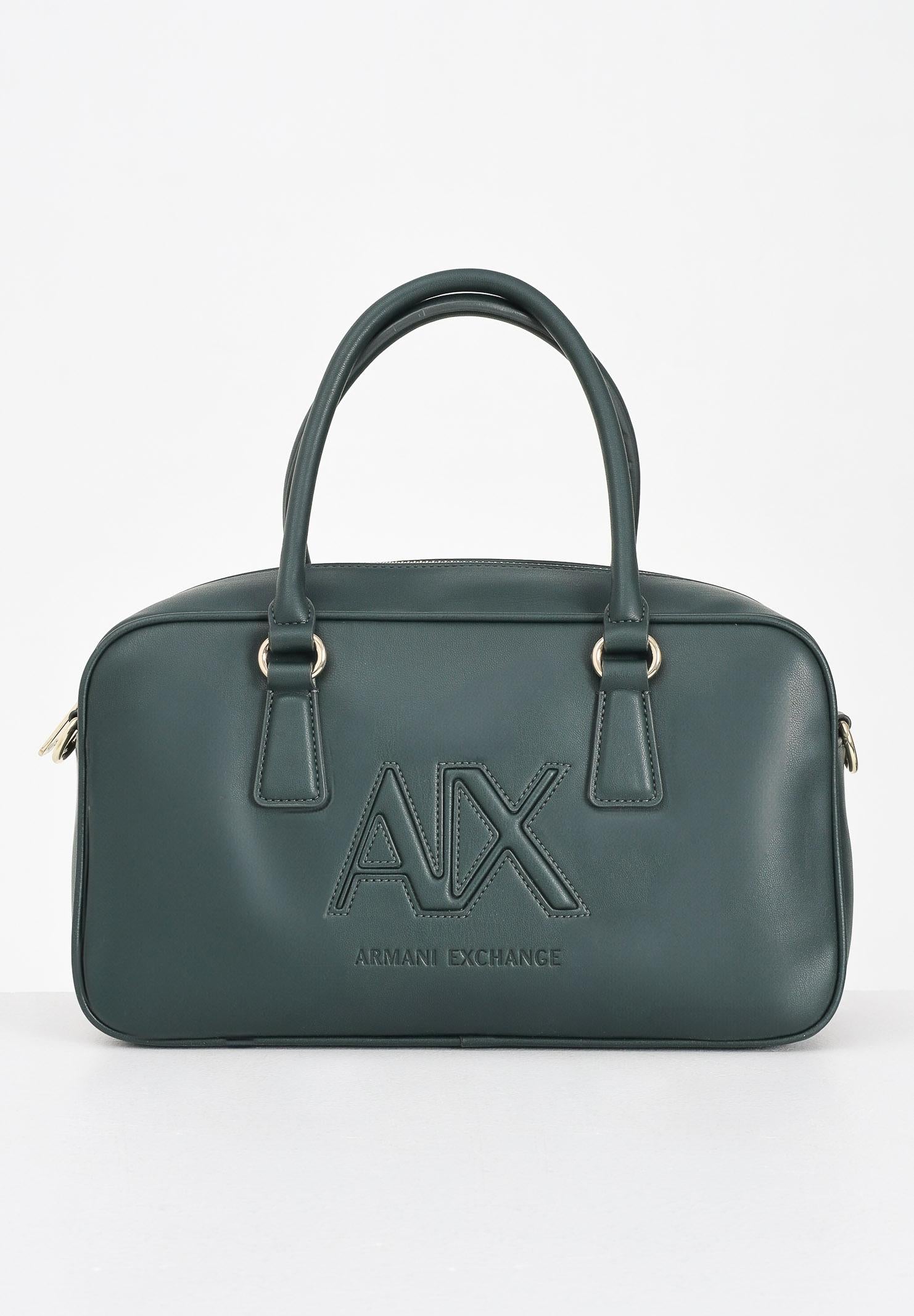 ARMANI EXCHANGE Borsa a spalla verde da donna con ricamo logo XW001566AF15634 U7304 ARMANI EXCHANGE 