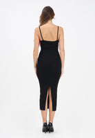 NOELL MAGGINI Abito midi nero da donna con piume bordeaux 00126083 NEBO NOELL MAGGINI 