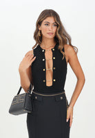 ELISABETTA FRANCHI Body smanicato nero da donna con gemelli gioiello BK77S57E2 110 ELISABETTA FRANCHI 