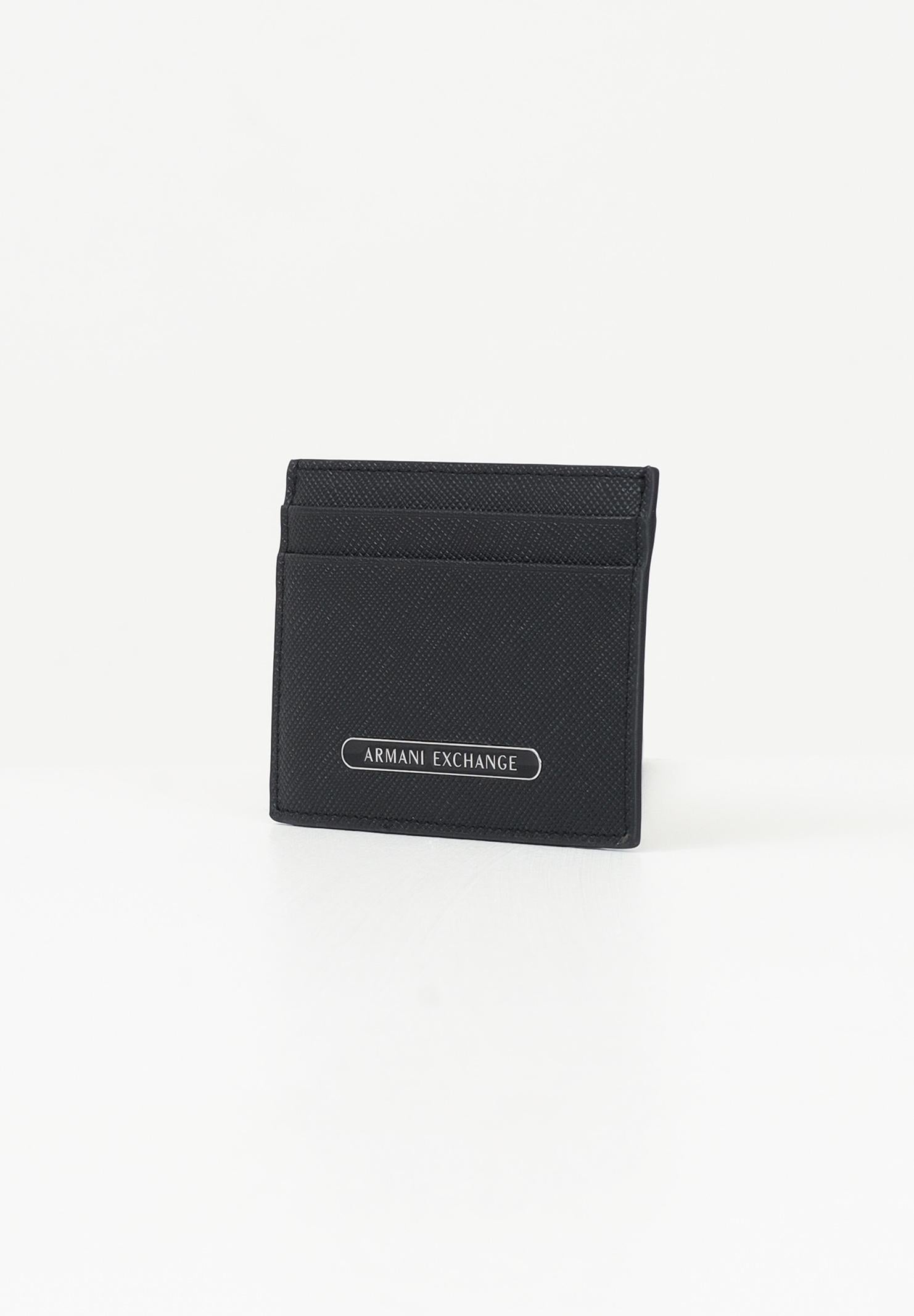 ARMANI EXCHANGE Portacarte nero da uomo con logo XM000169AF12702 UC001 ARMANI EXCHANGE 