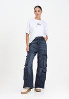 DIESEL Jeans cargo D-Argjx in denim blu per donna, ragazzi e bambini J02514KXBQL K01 DIESEL 