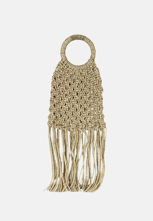 TWENTY FOURHAITCH Borsa a mano oro da donna realizzata con una lavorazione intrecciata in micro strass BAG0004562P OR TWENTY FOURHAITCH 