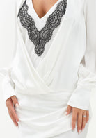 PINKO Abito corto bianco da donna con strascico 105660A1Y5 ZZ1 PINKO 