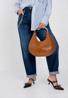 ELISABETTA FRANCHI Jeans in denim blu da donna con catena gioiello PJ14D56E2 104 ELISABETTA FRANCHI 