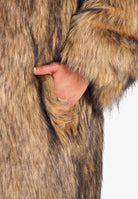 DSQUARED2 Pelliccia lunga in eco-pelliccia beige per donna e ragazze DQ3057D0AEB DQ716 DSQUARED2 