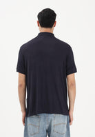 ARMANI EXCHANGE Polo a manica corta blu da uomo con zip XM002372AF21936 UB101 ARMANI EXCHANGE 