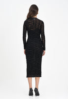 VERSACE JEANS COUTURE Abito midi nero da donna con motivo Liquify Logomania 79HAO920JS490 899 VERSACE JEANS COUTURE 