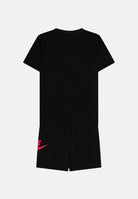 Completino CLUB TEE nero da bambina con stampa logo fluo 86L596 A1U NIKE 