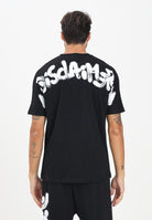 DISCLAIMER T-shirt a manica corta nera da uomo con maxi stampa logo 25IDS55117 NEBI DISCLAIMER 