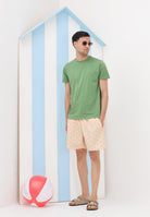 LACOSTE Shorts mare rosa pesca da uomo con stampa coccodrillo MH1851 BIG LACOSTE 