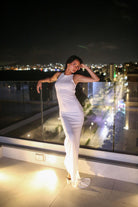 SANTAS Abito lungo BON BON bianco da donna PV25010 BIANCO SANTAS 