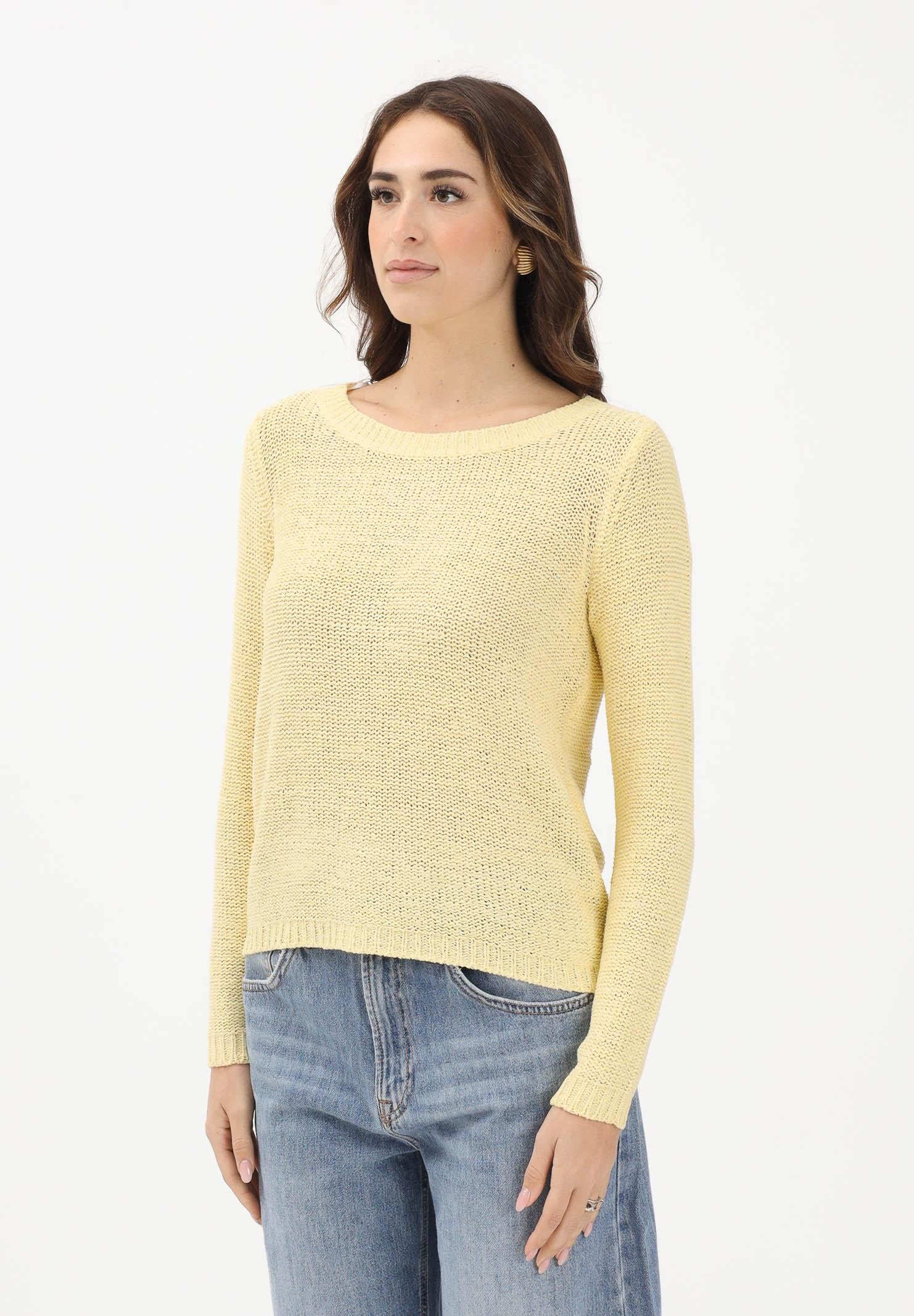 ONLY Maglioncino girocollo giallo da donna 15113356 SU ONLY 