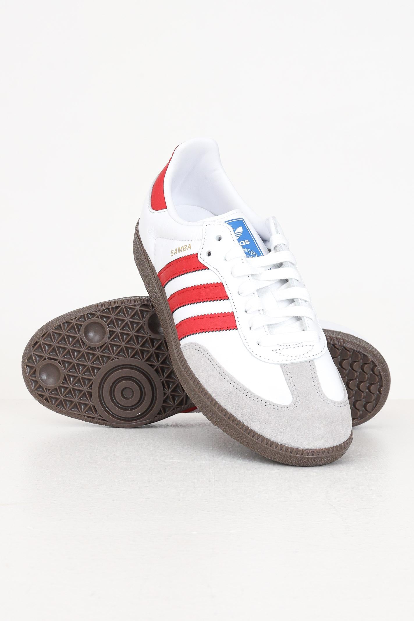 ADIDAS ORIGINALS Sneakers Samba OG bianche e rosse per uomo e donna IG1025  ADIDAS ORIGINALS 