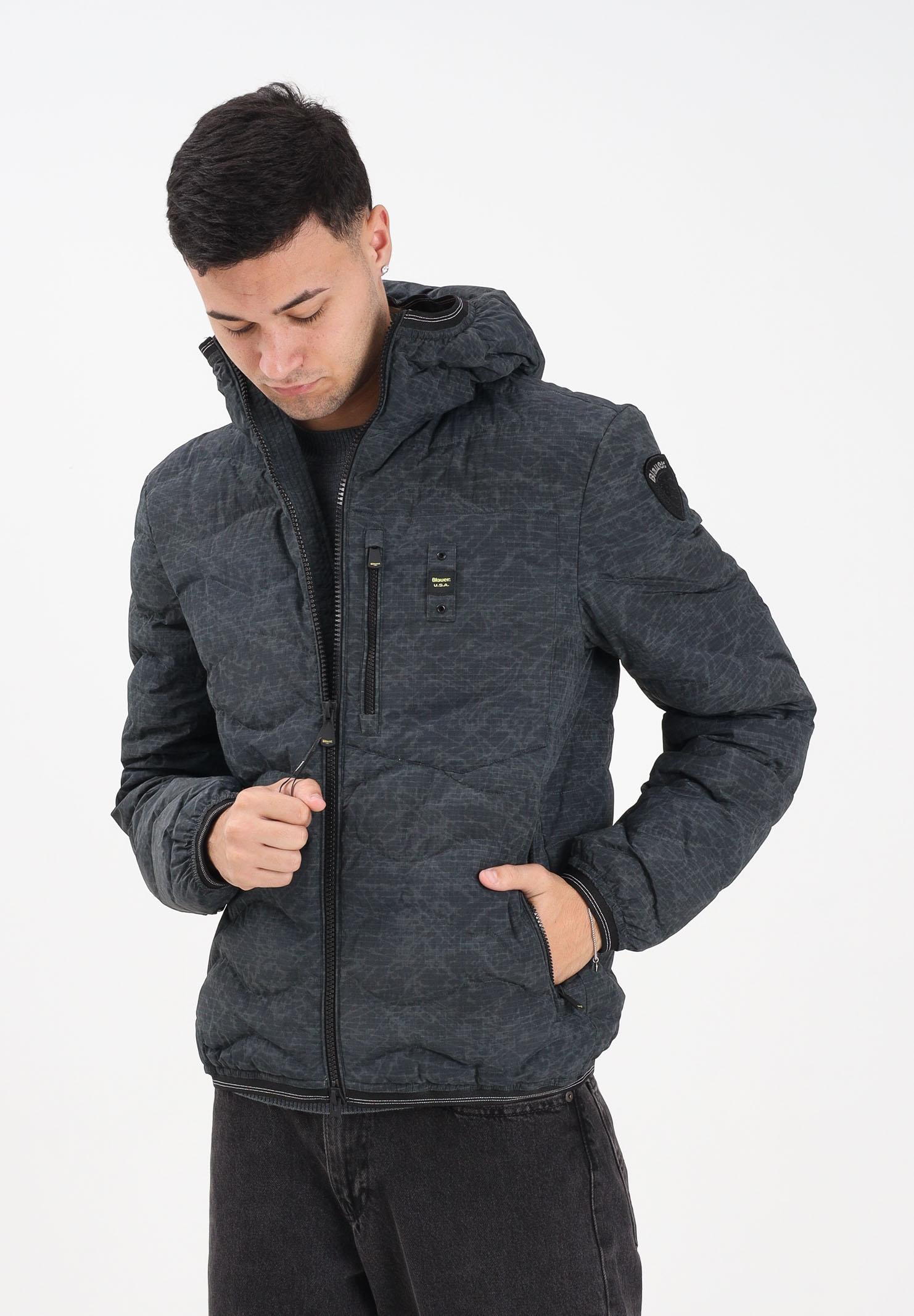 BLAUER Piumino WAX AD ONDE WAVE nero da uomo 25WBLUC03074-007314 999 BLAUER 