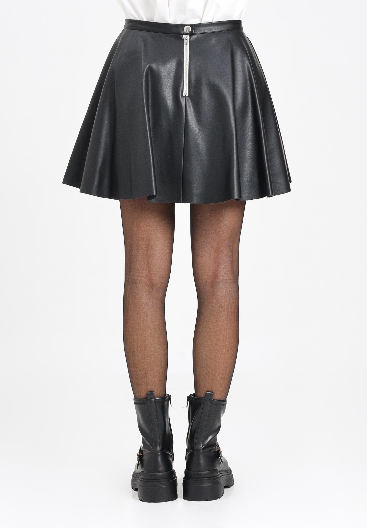 MARNI Gonna corta nera per donna e ragazze in tessuto spalmato M01508M00W2 0M900 MARNI 