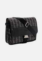 LACOSTE Borsa a tracolla nera per uomo e donna con motivo monogram The Blend NH4411 H45 LACOSTE 